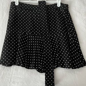 Zara polka dot black skort